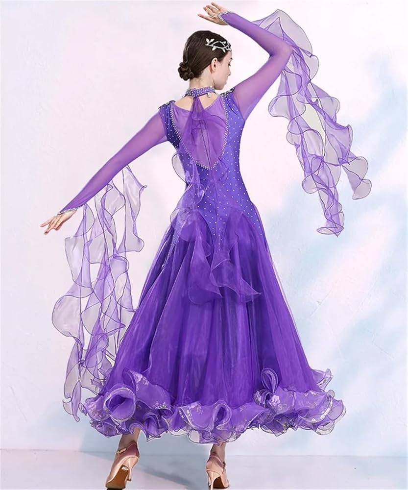 Amazon.com: Crewneck Ball Gown Concealed Zipper Ballroom